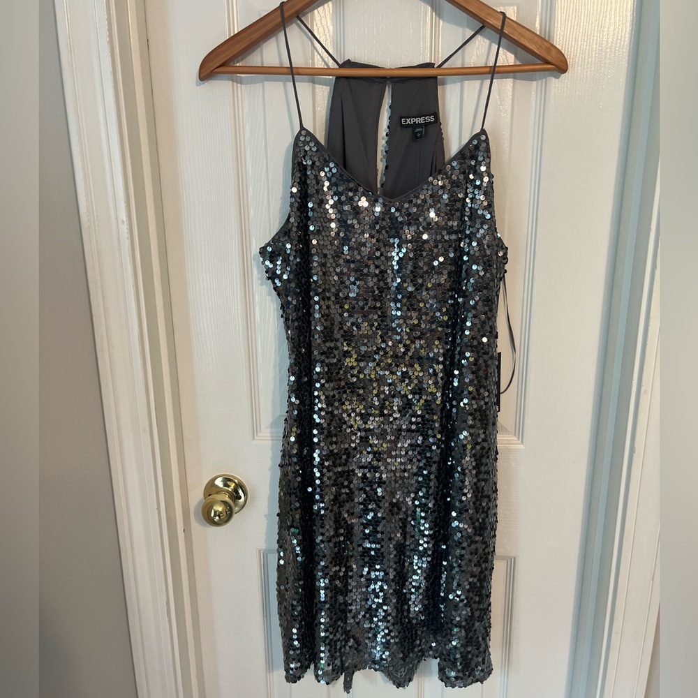 Express size 12 glitter dress party dress NWT